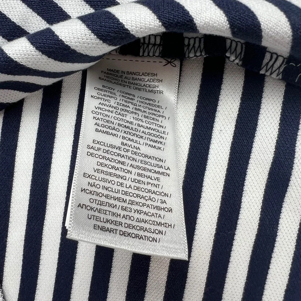 Polo Ralph Lauren Mens 6XB Navy White Striped Short Sleeve Polo Shirt